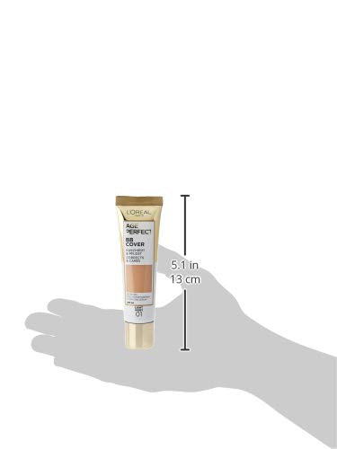 L'Oréal Paris Getöntes Feuchtigkeitsserum Age Perfect BB Cover 03 Light Sesame, 1 Stück