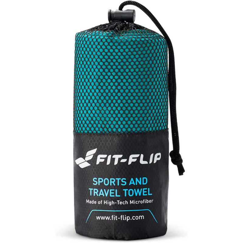 Fit-Flip Mikrofaser Handtuch - kompakte Microfaser Handtücher - ideal als Sporthandtuch, Reisehandtuch, Strandtuch - schnelltrocknend und leicht - Badetuch groß - Sport, Fitness, Sauna