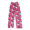 Hello Kἰtty Damen Schlafanzughose Hosen Lang Flanell Pyjama Hose Damen Schlafhose Weich Kawaii Pyjamas Anime Bequeme Warme Pyjamahose Lounge Hose Ideal zum Schlafen Warmes Geschenk für sie