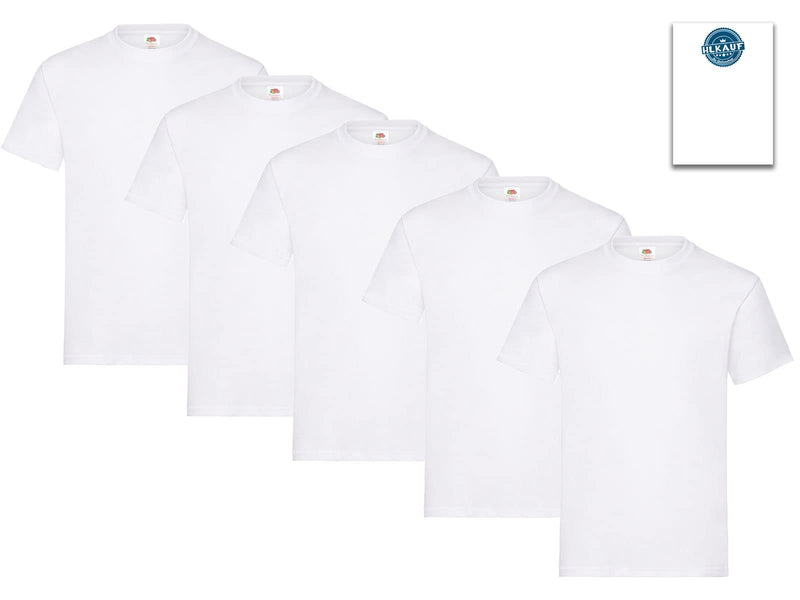 Fruit of the Loom Herren T-Shirt 5er-Pack Heavy Cotton M L XL XXL 3XL Diverse Farbsets