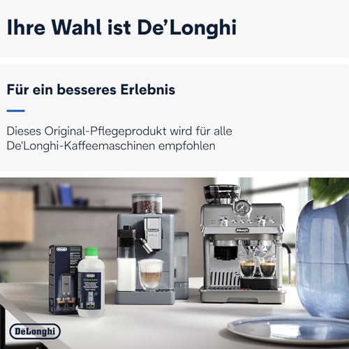 De'Longhi Original EcoDecalk DLSC 500 – Entkalker für Kaffeemaschinen & Kaffeevollautomaten, Universal Kalklöser für 5 Entkalkungsvorgänge, 500 ml, Weiß