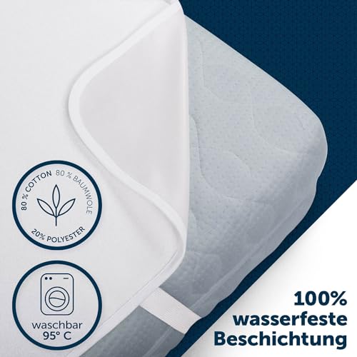 Blumtal® Matratzenschoner 90 x 200 cm wasserdicht - Oeko-Tex zertifizierte Inkontinenzunterlage waschbar - wasserdichte Matratzenauflage 90x200cm - Matratzenschutz wasserdicht - Nässeschutz 90x200