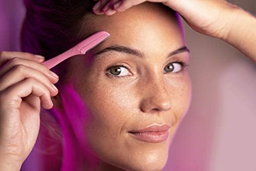 WILKINSON SWORD – Intuition Augenbrauenformer für Frauen | Gesichtshaarentferner und -trimmer | Peeling-Dermaplaning-Tool | Packung mit 3 Einwegrasierern