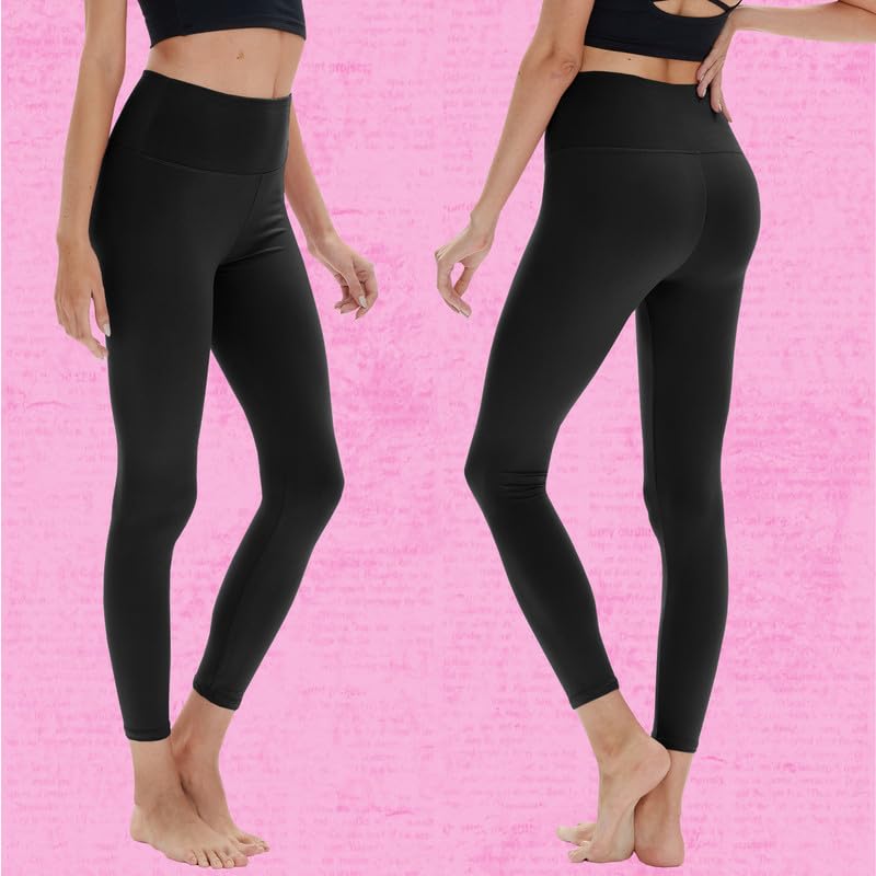 CAMPSNAIL 2er Pack Leggings Damen Schwarz- High Waist Sportleggins Blickdicht Sporthose für Gym Yoga