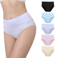 anqier Unterhosen Damen, 5er Pack Stretch Baumwolle Hohe Taille Slips Damen Atmungsaktiv Panties Weich Frauen Unterwäsche