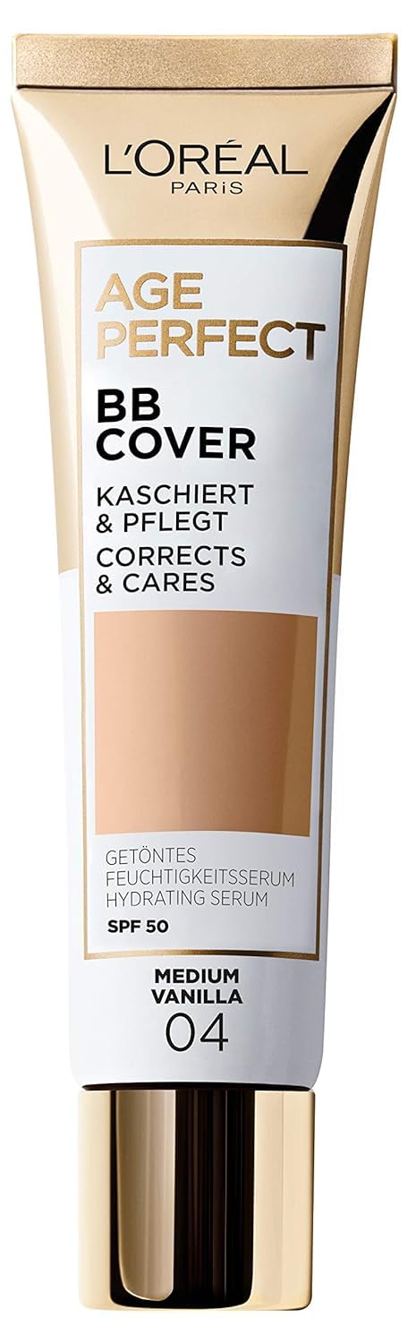 L'Oréal Paris Getöntes Feuchtigkeitsserum Age Perfect BB Cover 03 Light Sesame, 1 Stück