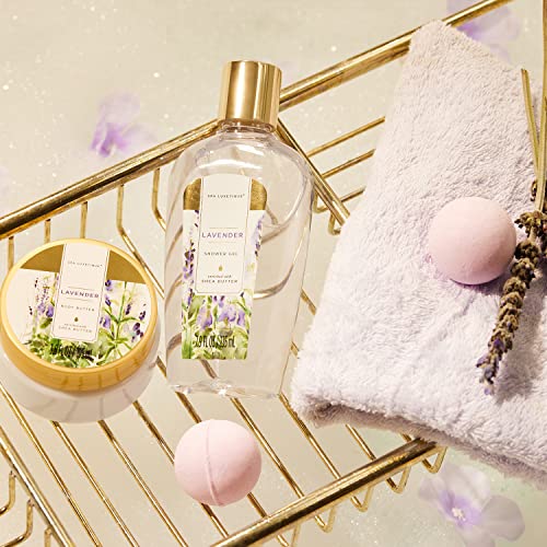 SPA LUXETIQUE Damen Bade Geschenkset - Beauty Set für Frauen 8 tlg. Geburtstagsgeschenk Vanilleduft Bade Set mit Deko Badewanne, Spa Set, Wellness Set für Frauen, Weihnachtsgeschenke für Frauen