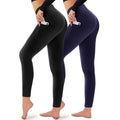 CAMPSNAIL 2er Pack Leggings Damen Schwarz- High Waist Sportleggins Blickdicht Sporthose für Gym Yoga