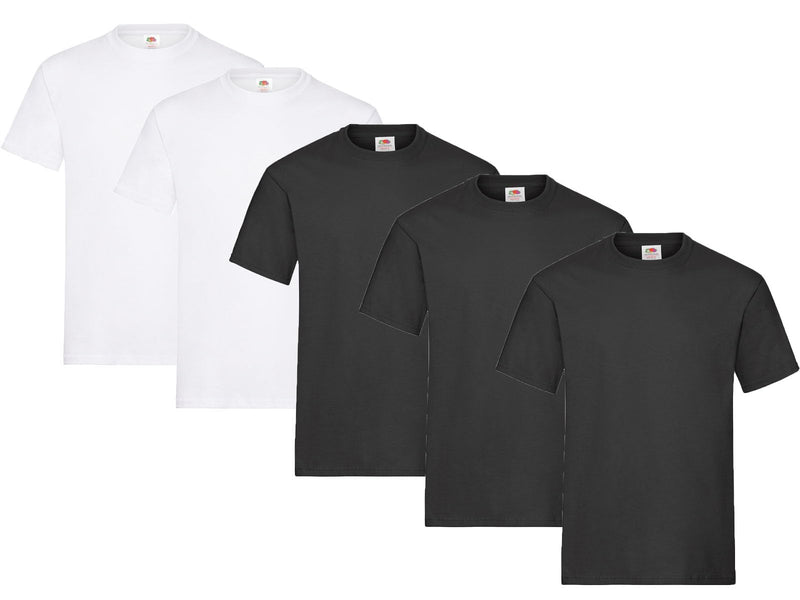 Fruit of the Loom Herren T-Shirt 5er-Pack Heavy Cotton M L XL XXL 3XL Diverse Farbsets