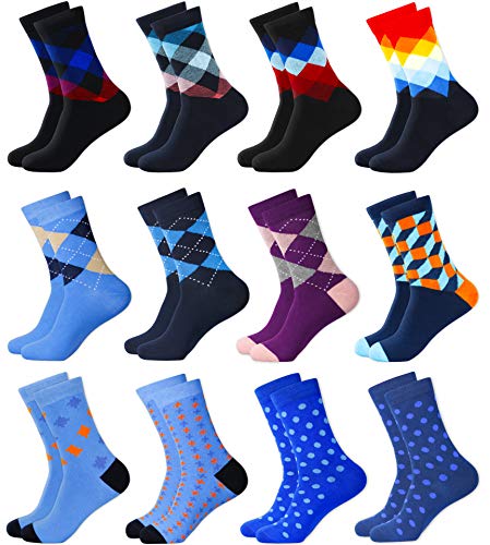 MC.TAM Jungen Mädchen Herren Damen Kinder Unisex Bunte Socken 12 Paar 90% Baumwolle