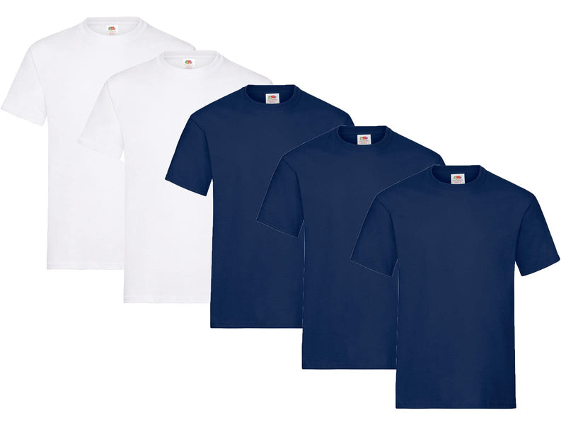 Fruit of the Loom Herren T-Shirt 5er-Pack Heavy Cotton M L XL XXL 3XL Diverse Farbsets