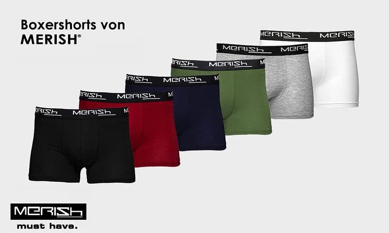 MERISH Boxershorts Herren 6-er /10-er / 15-er Pack S-5XL Unterwäsche Unterhosen Männer Men Retroshorts New