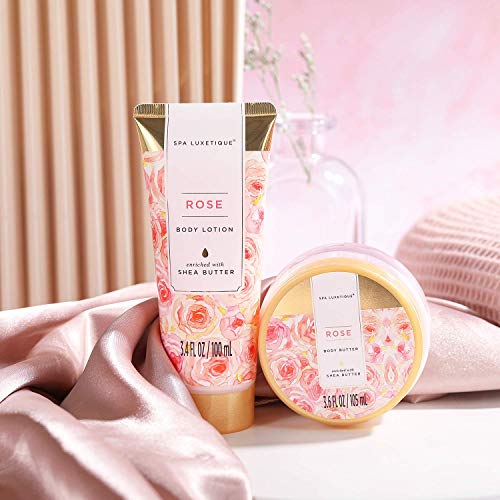 SPA LUXETIQUE Damen Bade Geschenkset - Beauty Set für Frauen 8 tlg. Geburtstagsgeschenk Vanilleduft Bade Set mit Deko Badewanne, Spa Set, Wellness Set für Frauen, Weihnachtsgeschenke für Frauen