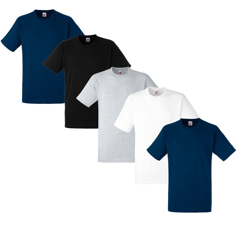 Fruit of the Loom Herren T-Shirt 5er-Pack Heavy Cotton M L XL XXL 3XL Diverse Farbsets