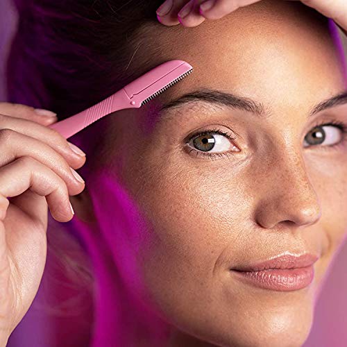 WILKINSON SWORD – Intuition Augenbrauenformer für Frauen | Gesichtshaarentferner und -trimmer | Peeling-Dermaplaning-Tool | Packung mit 3 Einwegrasierern