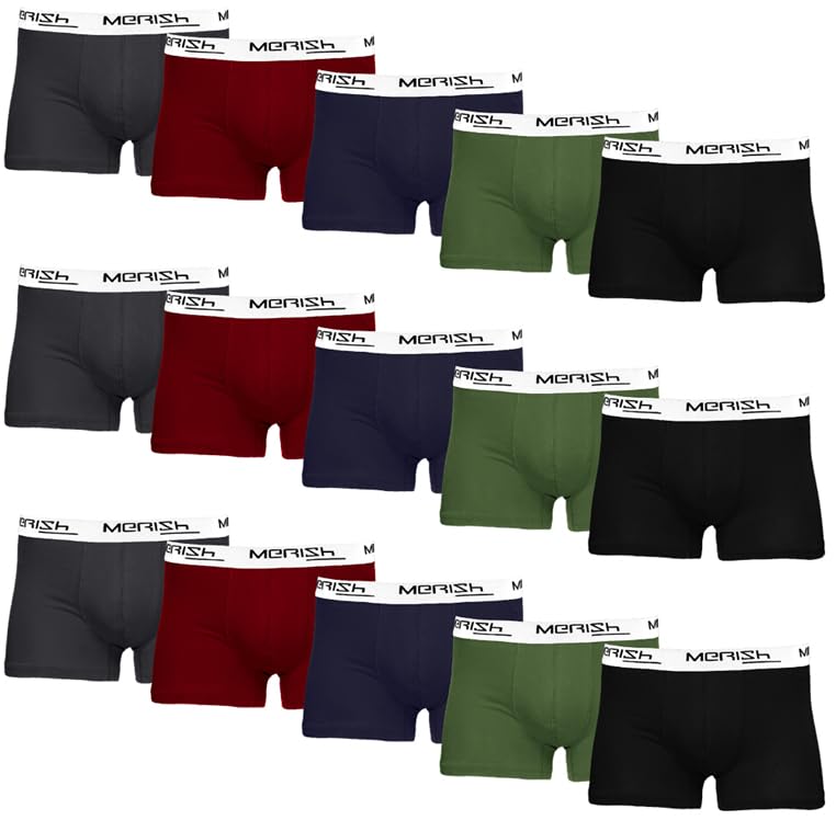 MERISH Boxershorts Herren 6-er /10-er / 15-er Pack S-5XL Unterwäsche Unterhosen Männer Men Retroshorts New