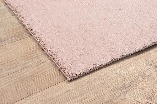 the carpet Relax kuscheliger Kurzflor Teppich, Anti-Rutsch Unterseite, Waschbar bis 30 Grad, Super Soft, Felloptik, Creme, 200 x 280 cm