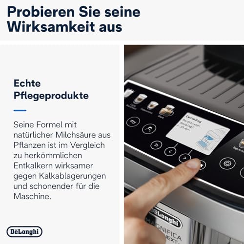 De'Longhi Original EcoDecalk DLSC 500 – Entkalker für Kaffeemaschinen & Kaffeevollautomaten, Universal Kalklöser für 5 Entkalkungsvorgänge, 500 ml, Weiß