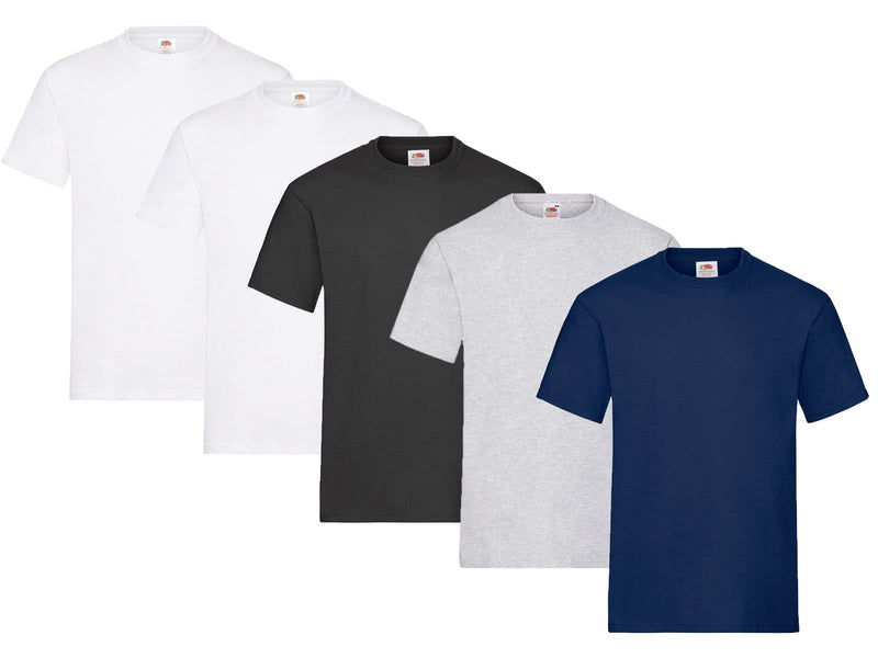 Fruit of the Loom Herren T-Shirt 5er-Pack Heavy Cotton M L XL XXL 3XL Diverse Farbsets