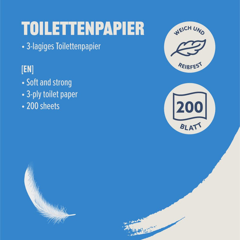 by Amazon Toilettenpapier, 3-lagig, 10 Rollen (10 Rollen, 1-er Pack) 200 Blätter pro Rolle, FSC-Zertifiziert