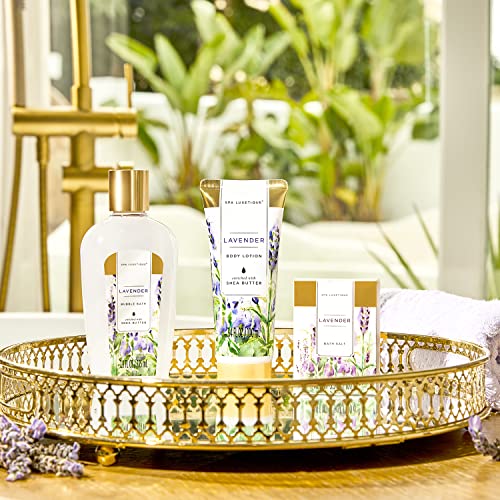 SPA LUXETIQUE Damen Bade Geschenkset - Beauty Set für Frauen 8 tlg. Geburtstagsgeschenk Vanilleduft Bade Set mit Deko Badewanne, Spa Set, Wellness Set für Frauen, Weihnachtsgeschenke für Frauen