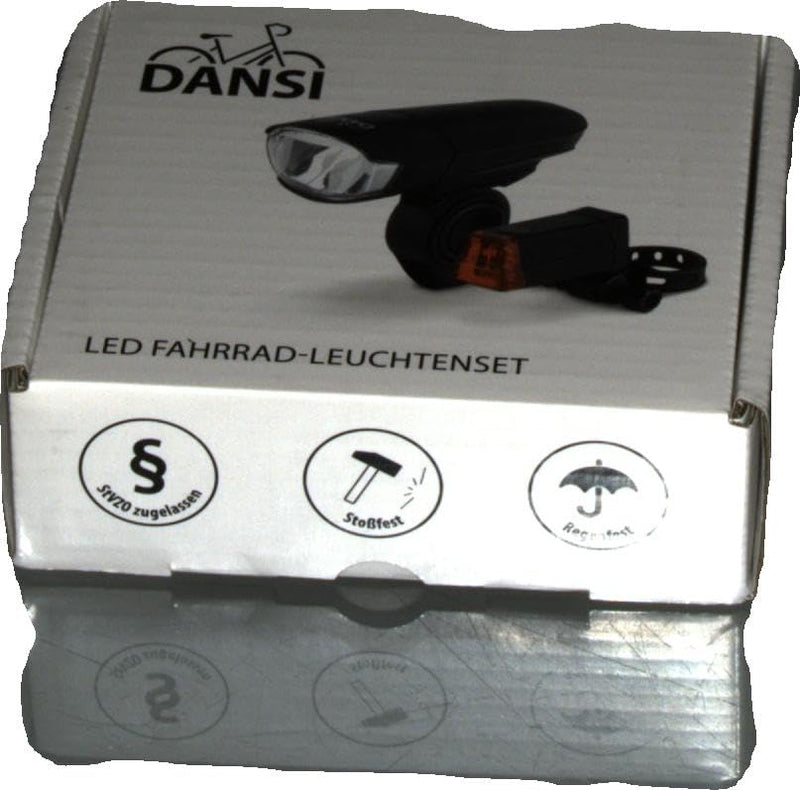 DANSI Fahrradleuchten-Set StVZO I LED-Fahrradlicht I Rad-Licht hell vorne