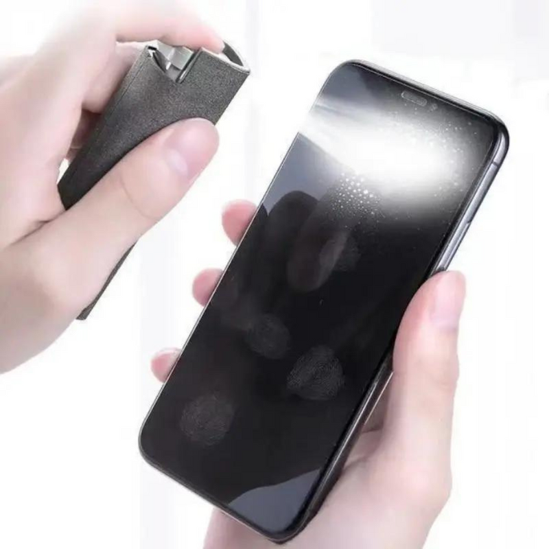 Perfekto24 Bildschirmreiniger inkl. Reinigungslösung - 2in1 Bildschirmreinigende Sprühflasche - Handy Bildschirmreiniger - Smartphone Reinigungsset 3er Pack mit Nachfüllung 250ml