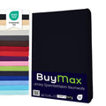 Buymax Spannbettlaken 140x200cm Baumwolle 100% Spannbetttuch Bettlaken Jersey, Matratzenhöhe bis 25 cm, Farbe Anthrazit-Grau ÖKO TEX Standard