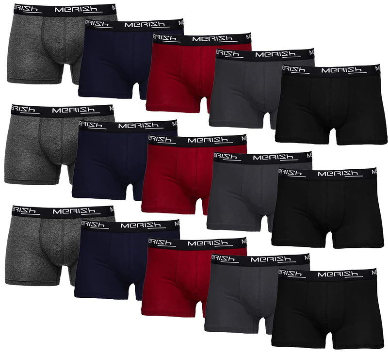 MERISH Boxershorts Herren 6-er /10-er / 15-er Pack S-5XL Unterwäsche Unterhosen Männer Men Retroshorts New