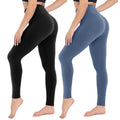 CAMPSNAIL 2er Pack Leggings Damen Schwarz- High Waist Sportleggins Blickdicht Sporthose für Gym Yoga