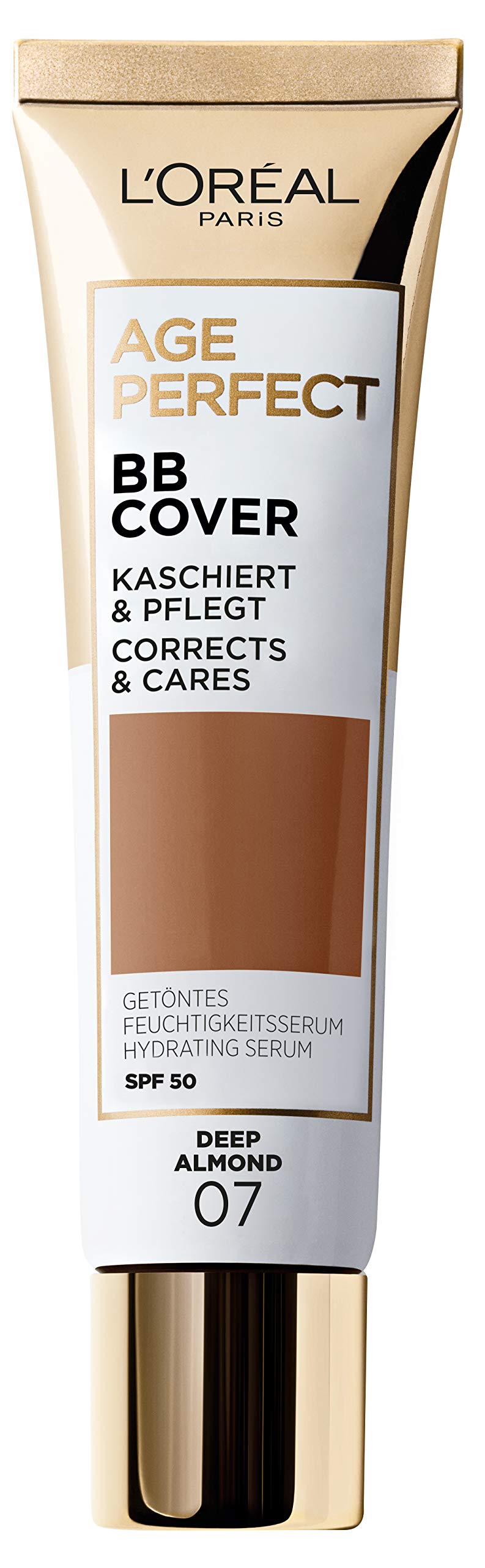 L'Oréal Paris Getöntes Feuchtigkeitsserum Age Perfect BB Cover 03 Light Sesame, 1 Stück