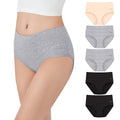 anqier Unterhosen Damen, 5er Pack Stretch Baumwolle Hohe Taille Slips Damen Atmungsaktiv Panties Weich Frauen Unterwäsche