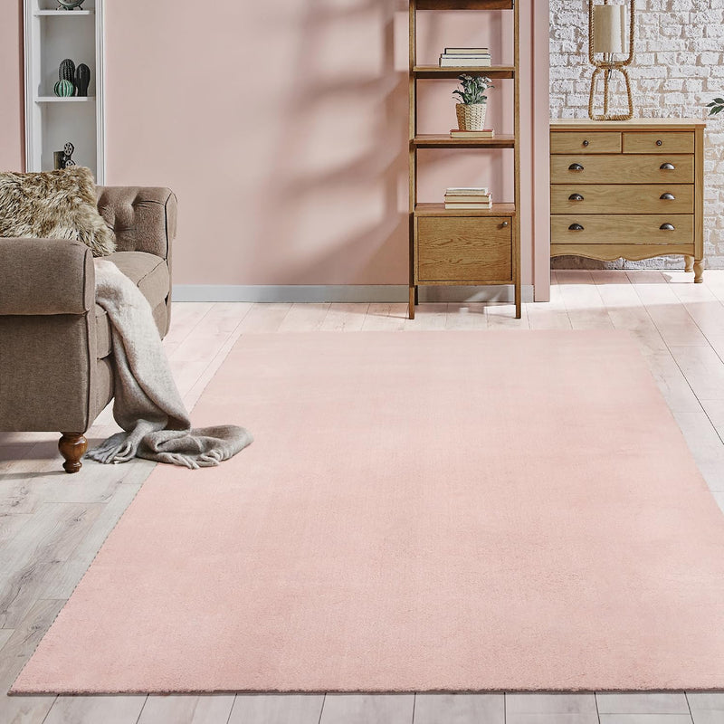 the carpet Relax kuscheliger Kurzflor Teppich, Anti-Rutsch Unterseite, Waschbar bis 30 Grad, Super Soft, Felloptik, Creme, 200 x 280 cm