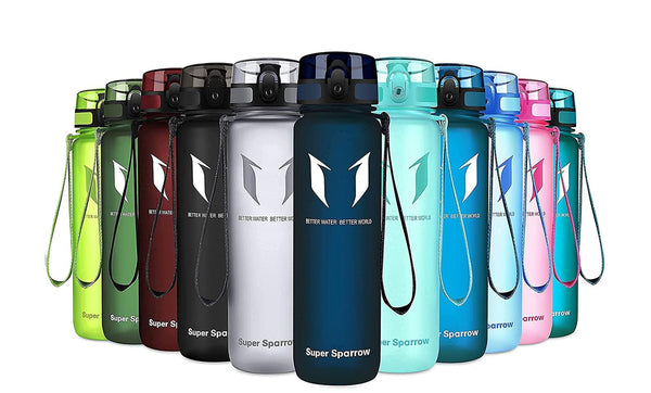 Super Sparrow Trinkflasche - Tritan Wasserflasche - 350ml, 500ml, 750ml, 1000ml - BPA-frei - Ideale Sportflasche - Sport, Wasser, Fahrrad, Fitness, Uni, Outdoor - Leicht, Nachhaltig