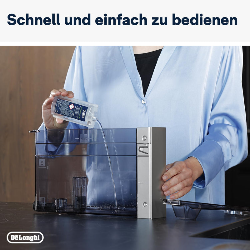 De'Longhi Original EcoDecalk DLSC 500 – Entkalker für Kaffeemaschinen & Kaffeevollautomaten, Universal Kalklöser für 5 Entkalkungsvorgänge, 500 ml, Weiß