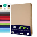 Buymax Spannbettlaken 140x200cm Baumwolle 100% Spannbetttuch Bettlaken Jersey, Matratzenhöhe bis 25 cm, Farbe Anthrazit-Grau ÖKO TEX Standard