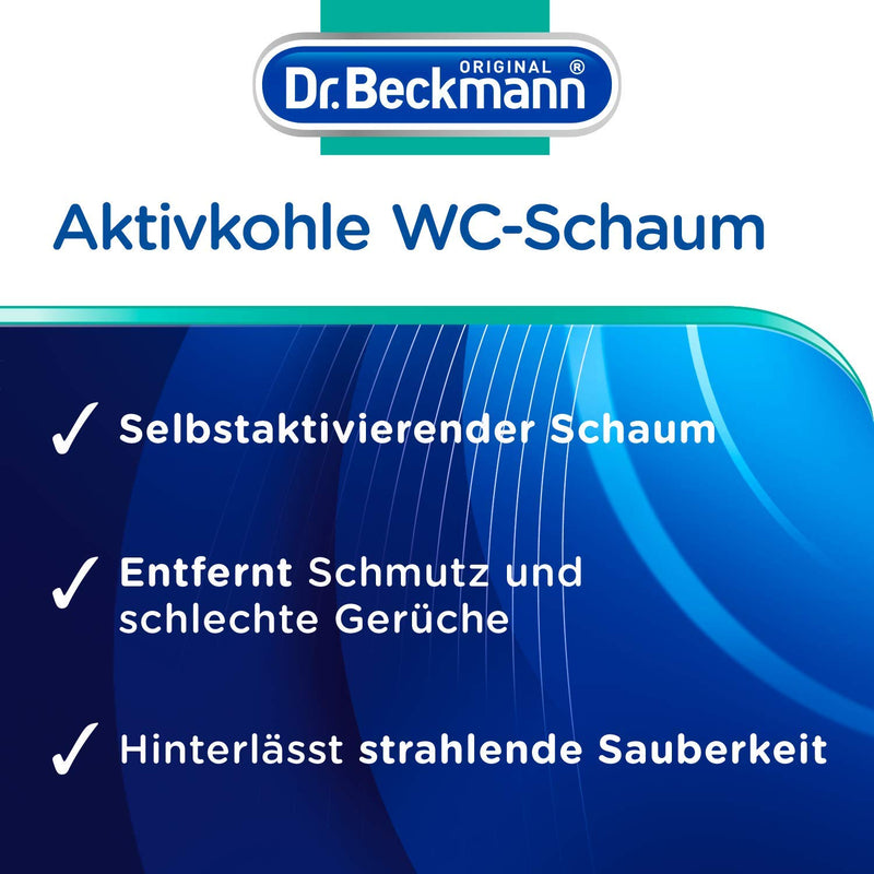 Dr. Beckmann Aktivkohle Wc-Schaum, Selbstaktivierender Schaum 3x 100 g