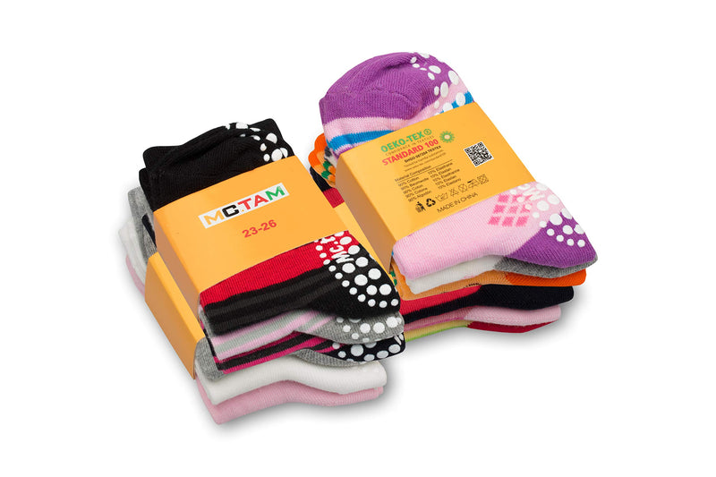 MC.TAM Jungen Mädchen Herren Damen Kinder Unisex Bunte Socken 12 Paar 90% Baumwolle