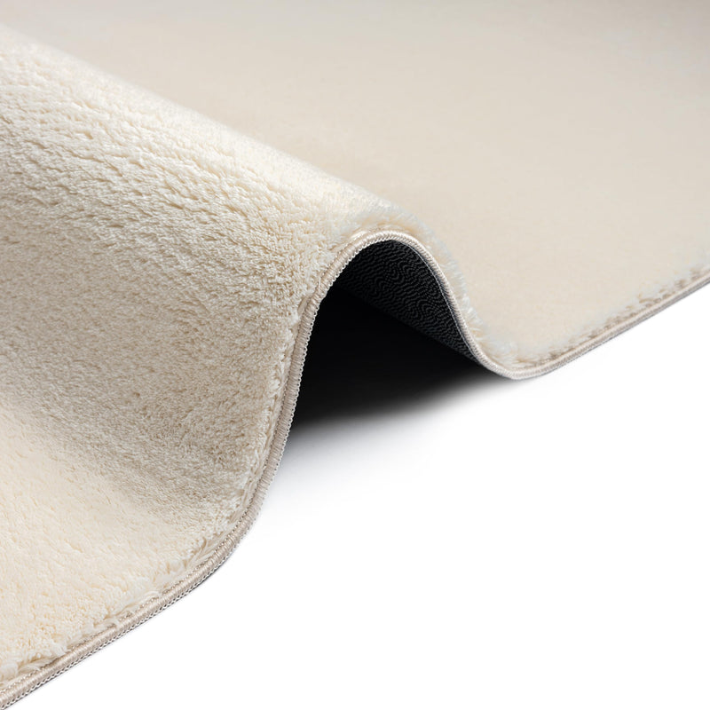 the carpet Relax kuscheliger Kurzflor Teppich, Anti-Rutsch Unterseite, Waschbar bis 30 Grad, Super Soft, Felloptik, Creme, 200 x 280 cm