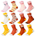 MC.TAM Jungen Mädchen Herren Damen Kinder Unisex Bunte Socken 12 Paar 90% Baumwolle