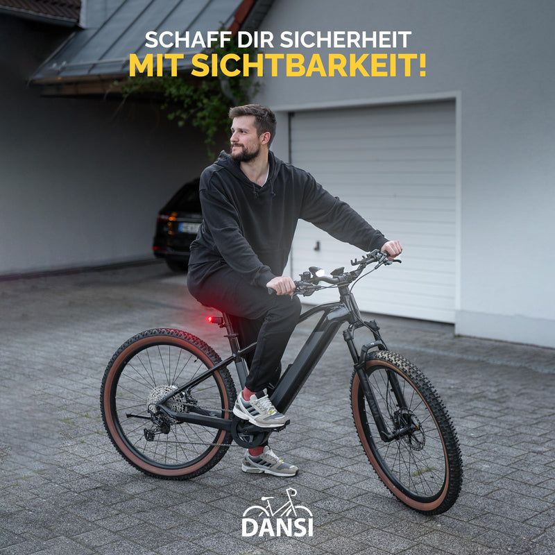 DANSI Fahrradleuchten-Set StVZO I LED-Fahrradlicht I Rad-Licht hell vorne