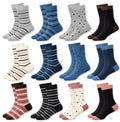 MC.TAM Jungen Mädchen Herren Damen Kinder Unisex Bunte Socken 12 Paar 90% Baumwolle