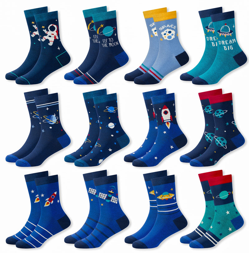 MC.TAM Jungen Mädchen Herren Damen Kinder Unisex Bunte Socken 12 Paar 90% Baumwolle