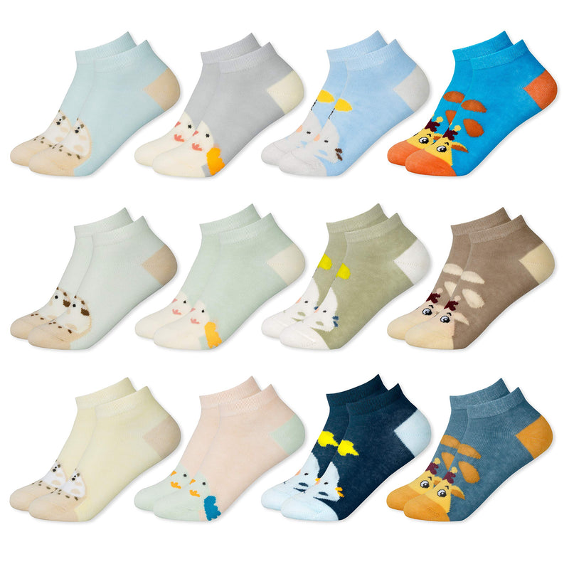 MC.TAM Jungen Mädchen Herren Damen Kinder Unisex Bunte Socken 12 Paar 90% Baumwolle