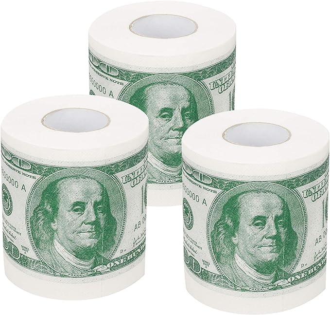 Dollar Toilettenpapier 100 Dollar Scheine Klopapier